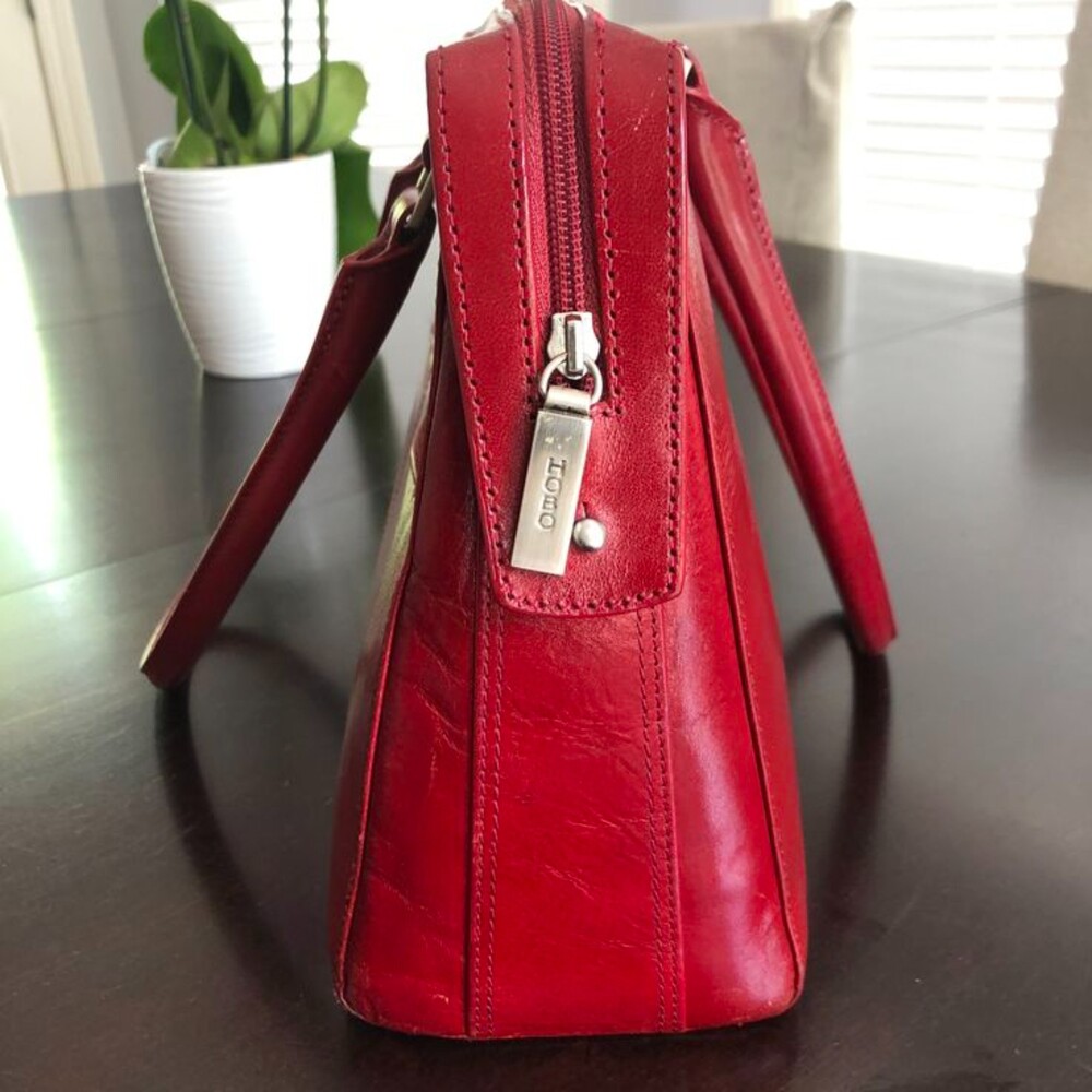 HOBO International Red Satchel Handbag Purse Shoulder Bag - Picture 3 of 15